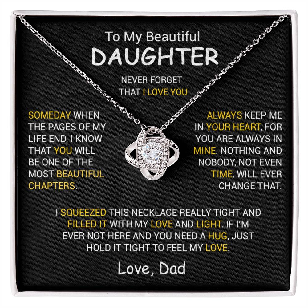 To My Daughter Necklace, Daughter Father Necklace, Daughter Gift From Dad 26_12_Black