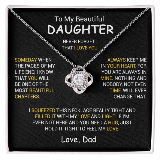 To My Daughter Necklace, Daughter Father Necklace, Daughter Gift From Dad 26_12_Black