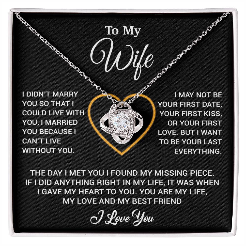 To My Wife Necklace, Christmas Gifts For Women, Anniversary Gift For Wife 18_12_Black
