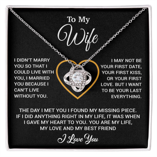 To My Wife Necklace, Christmas Gifts For Women, Anniversary Gift For Wife 18_12_Black