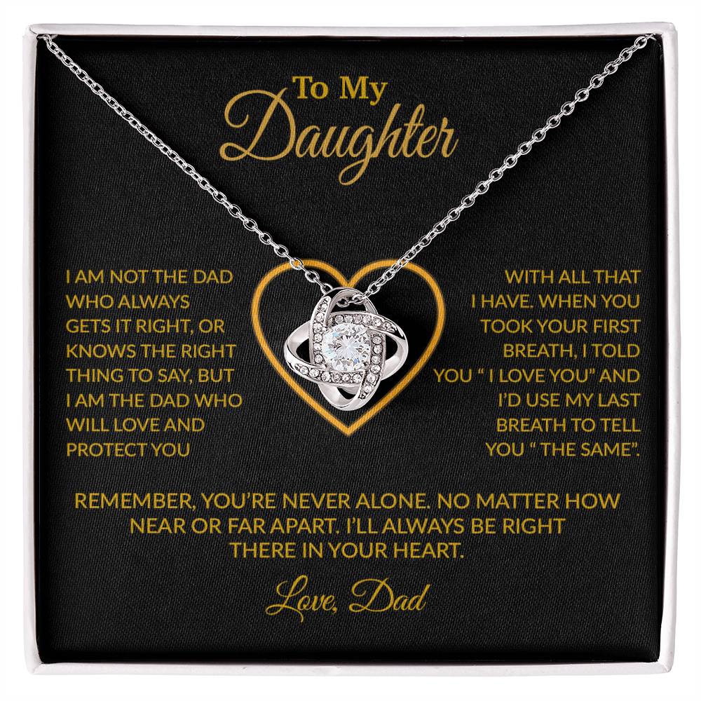 To My Daughter Necklace, Gift For Daughter From Dad, Daughter Father Necklace 14_1_Gold