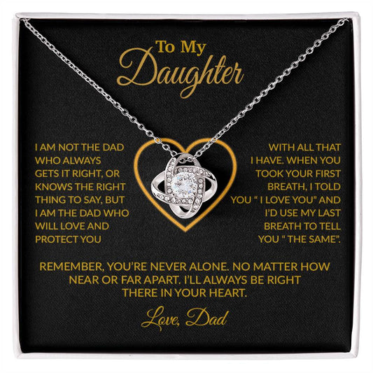 To My Daughter Necklace, Gift For Daughter From Dad, Daughter Father Necklace 14_1_Gold