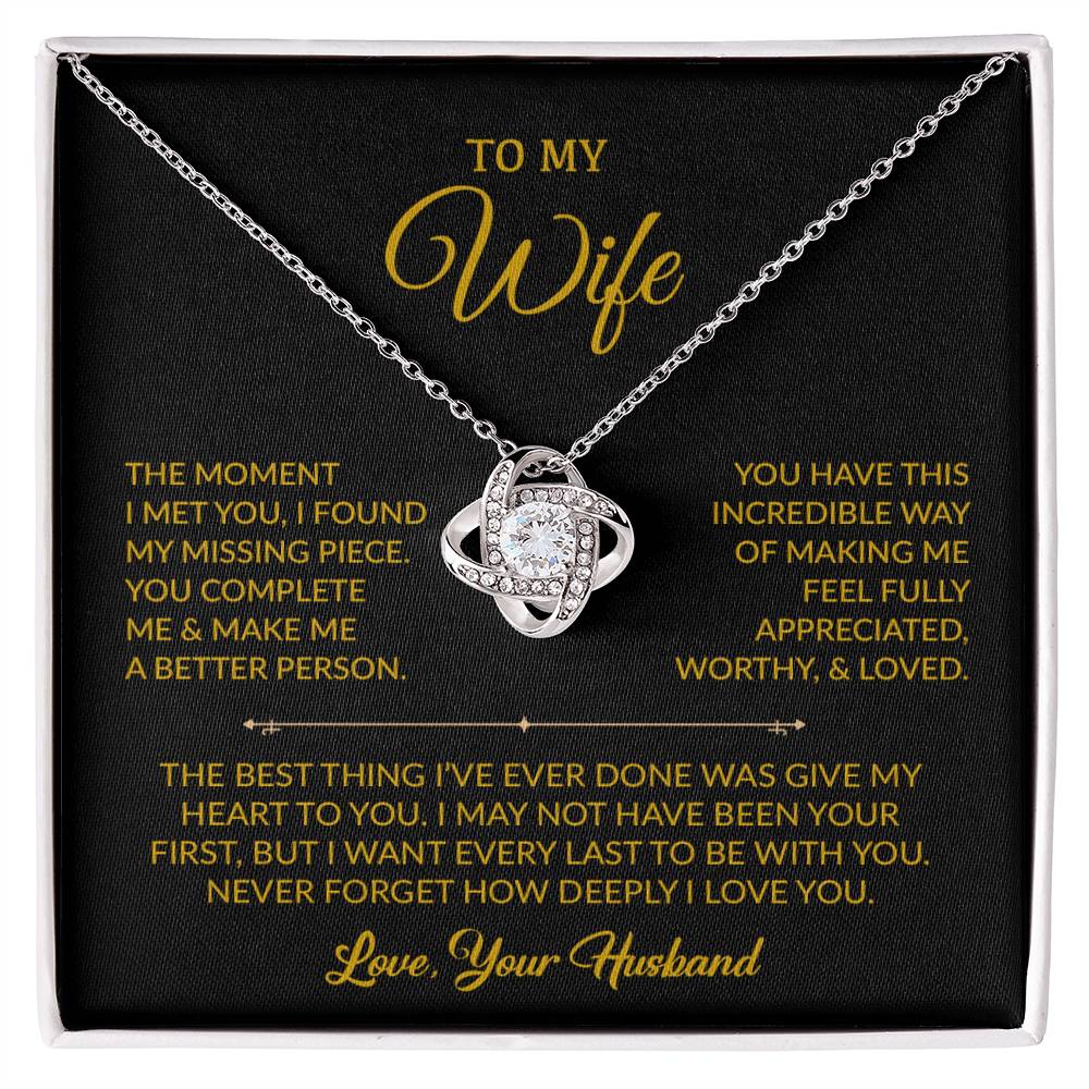 To My Wife Necklace, Gift For Wife, Anniversary Gift For Wife, Necklace For Wife 31_8_Gold