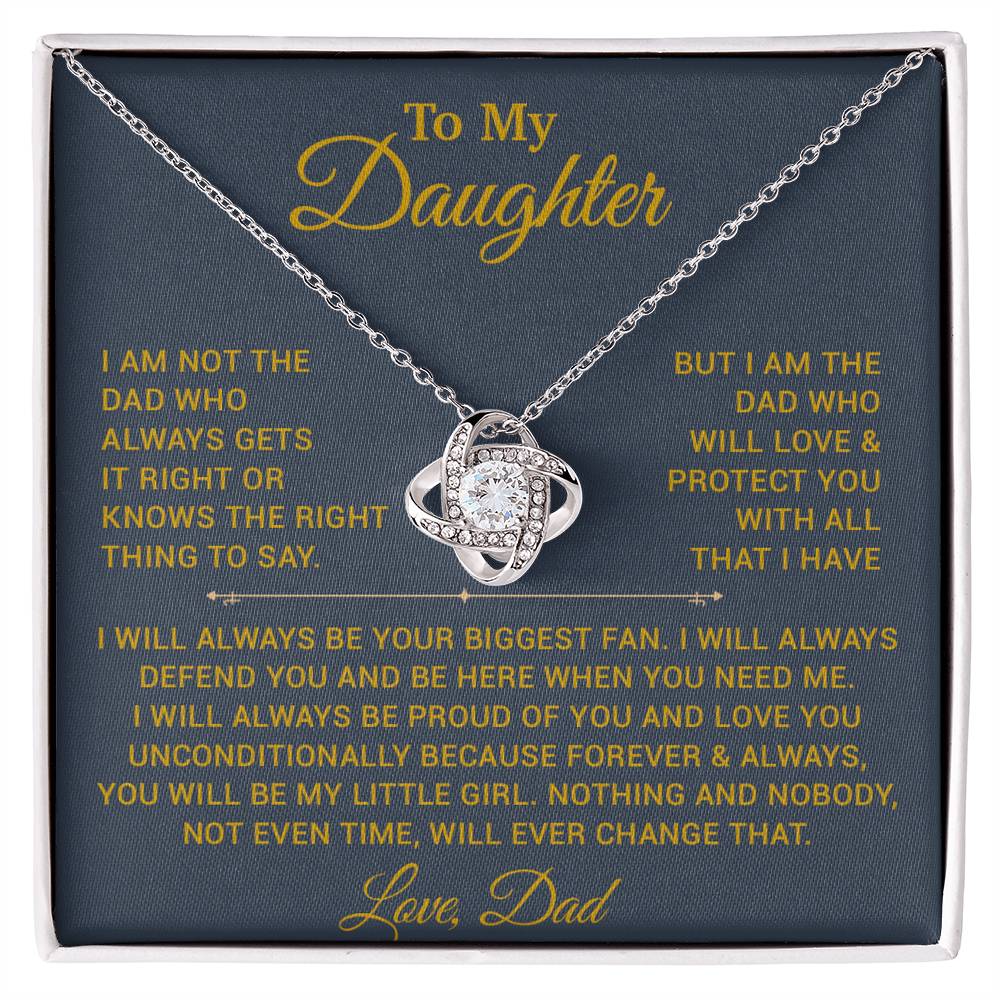 To My Daughter Necklace, Gift for Daughter from Dad, Father Daughter Necklace 6_10_Gold