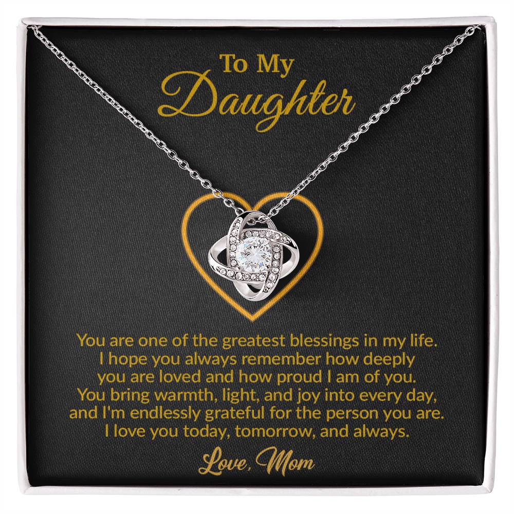 To My Daughter Necklace, Gift for Daughter from Mom, Mother Daughter Necklace 18_8_Gold