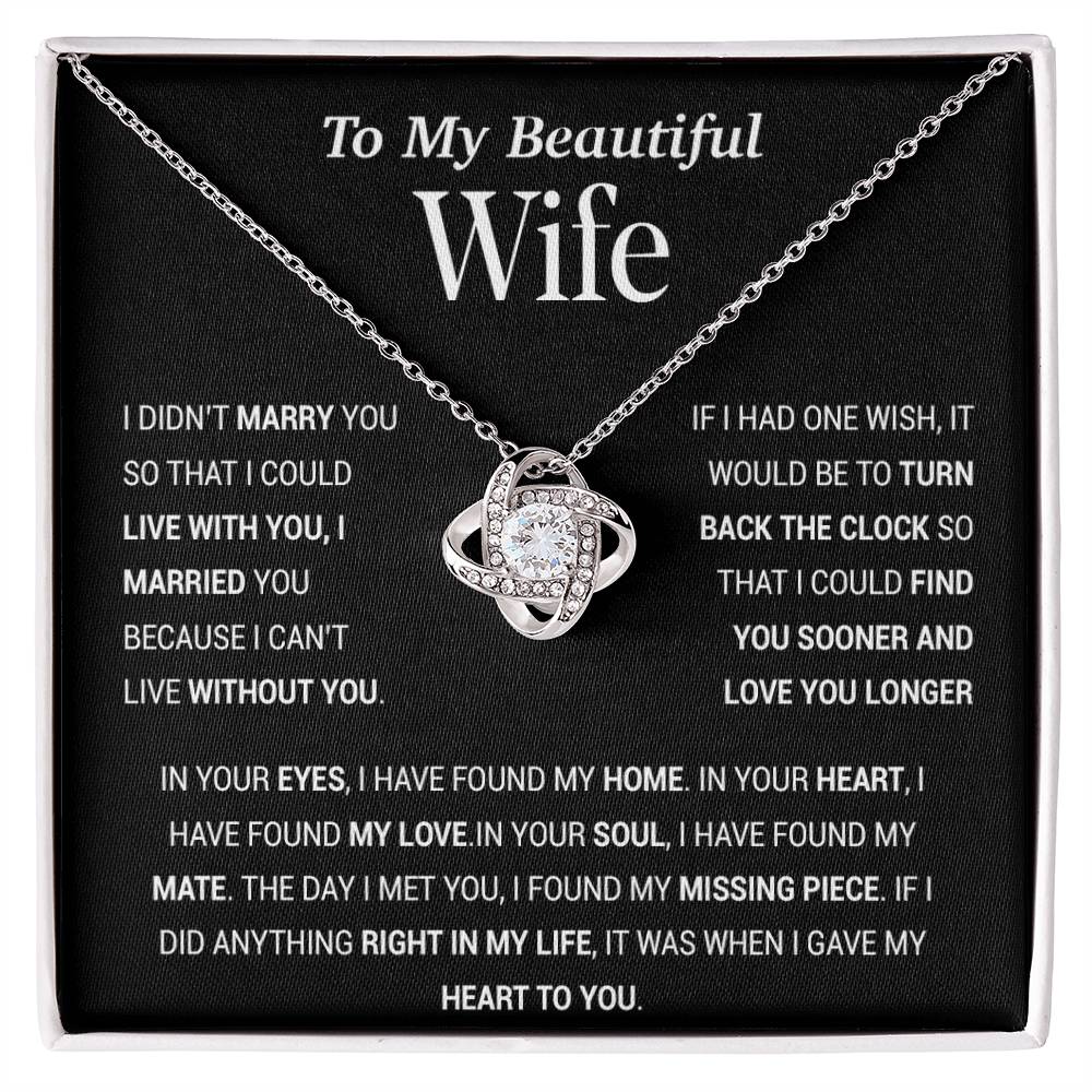 To My Wife Necklace, Gift For Wife, Anniversary Gift For Wife, Christmas Gift 27_11_Black
