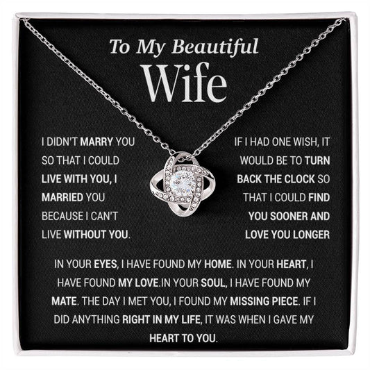 To My Wife Necklace, Gift For Wife, Anniversary Gift For Wife, Christmas Gift 27_11_Black