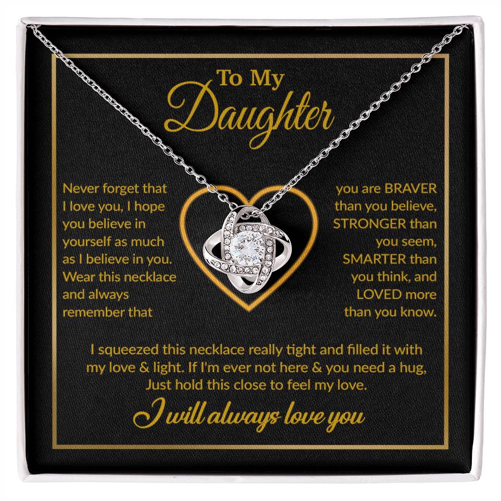 To My Daughter Necklace, Gift For Daughter From Dad, Daughter Father Necklace 13_12_Gold