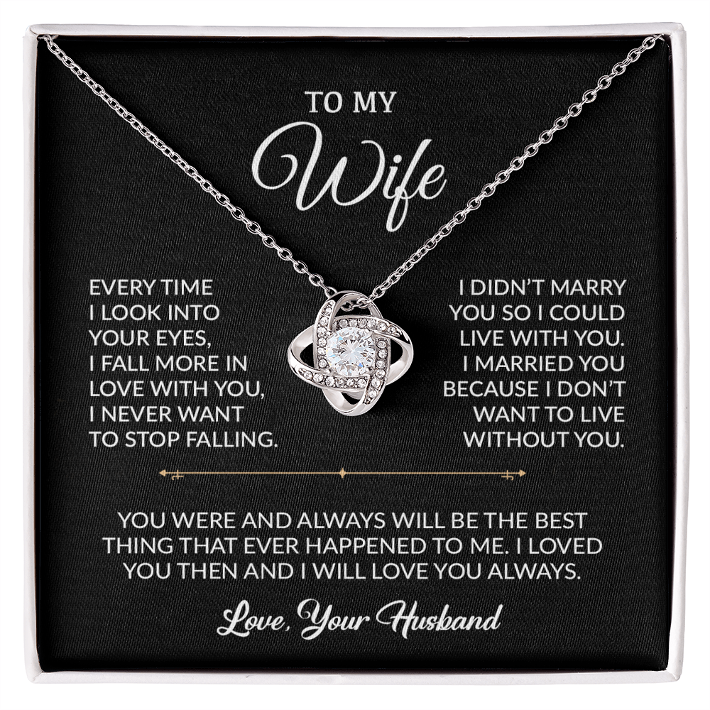 To My Wife Necklace, Gift For Wife, Anniversary Gift For Wife, Necklace For Wife 8_9_Black