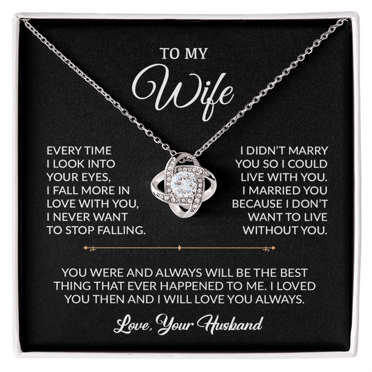 To My Wife Necklace, Gift For Wife, Anniversary Gift For Wife, Necklace For Wife 8_9_Black