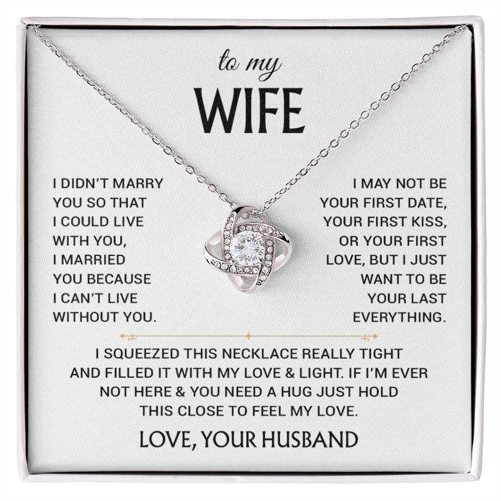 To My Wife Necklace, Christmas Gifts For Women, Anniversary Gift For Wife 12_12_White