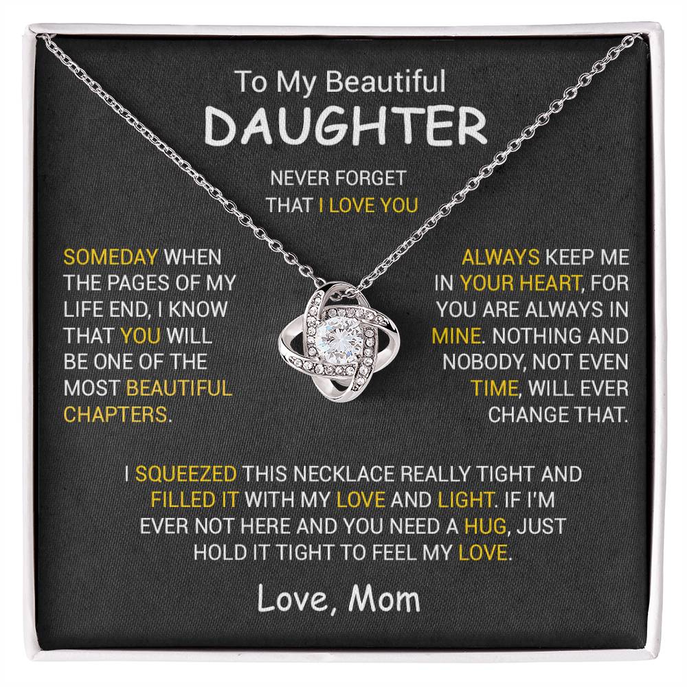 To My Daughter Necklace, Daughter Mother Necklace, Daughter Gift From Dad, Mom 6_12