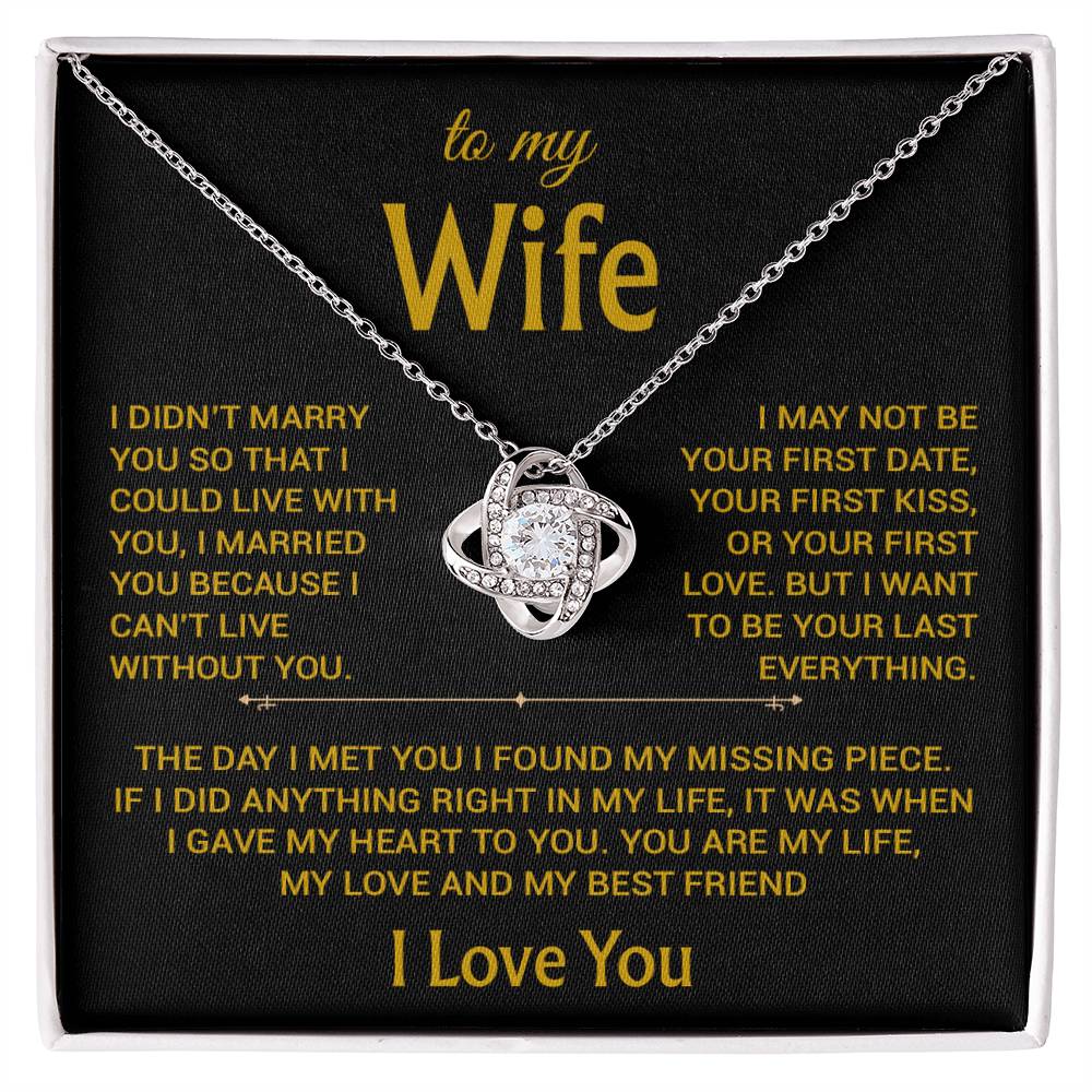 To My Wife Necklace, Christmas Gifts For Women, Anniversary Gift For Wife 16_12_Gold