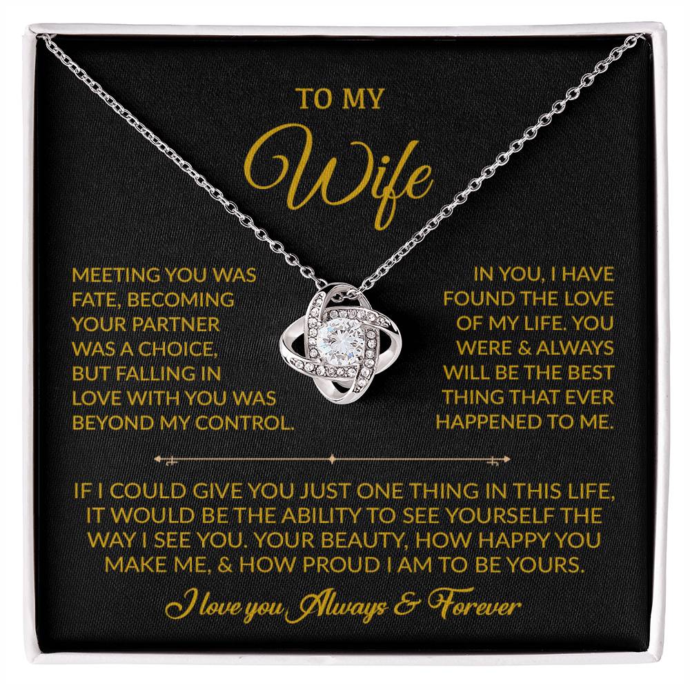 To My Wife Necklace, Gift For Wife, Anniversary Gift For Wife, Necklace For Wife 23_8_Gold