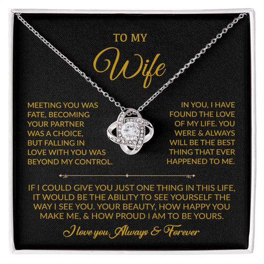 To My Wife Necklace, Gift For Wife, Anniversary Gift For Wife, Necklace For Wife 23_8_Gold