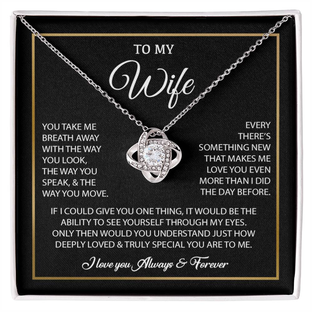 To My Wife Necklace, Gift For Wife, Anniversary Gift For Wife, Necklace For Wife 25_7_Black