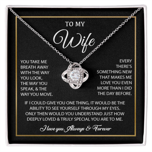 To My Wife Necklace, Gift For Wife, Anniversary Gift For Wife, Necklace For Wife 25_7_Black