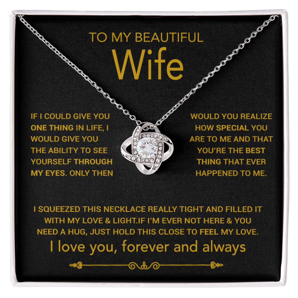 To My Wife Necklace, Christmas Gifts For Women, Anniversary Gift For Wife 8_10_Gold