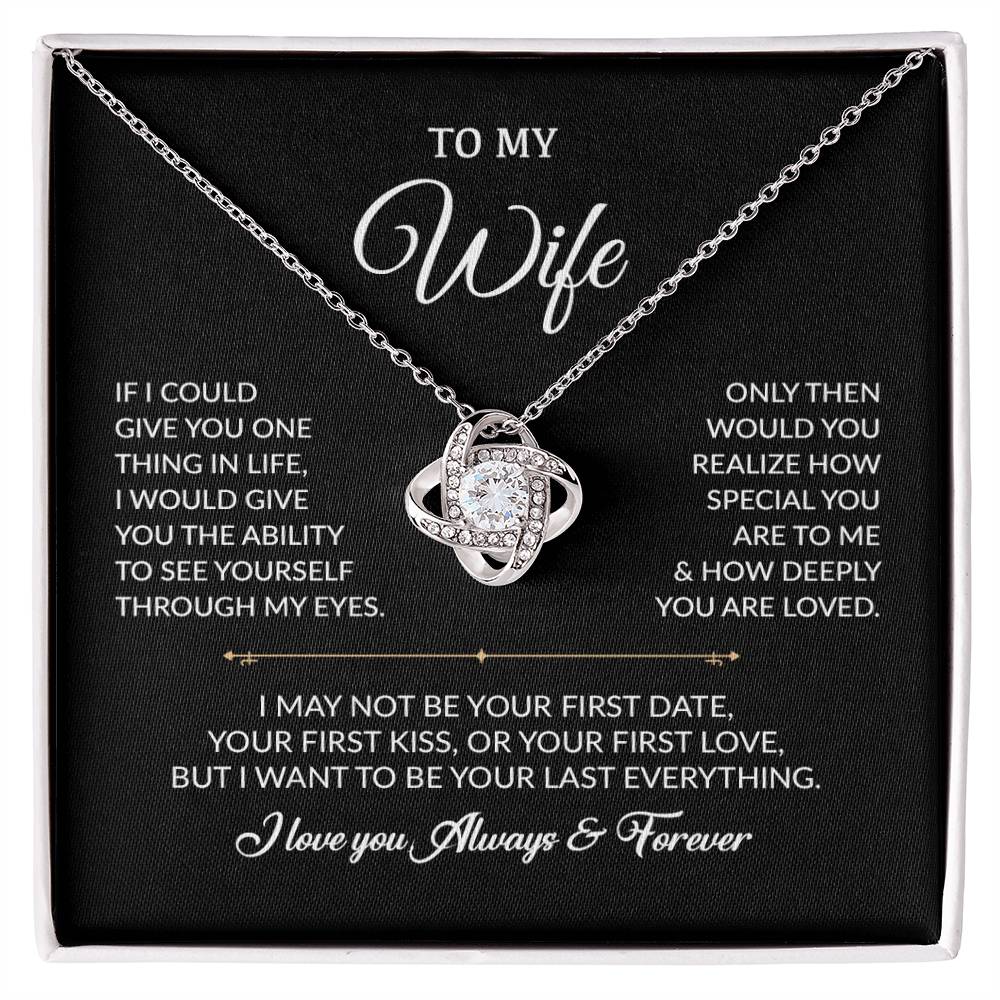To My Wife Necklace, Gift For Wife, Anniversary Gift For Wife, Necklace For Wife 30_7_Black