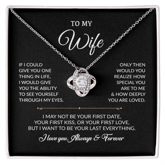To My Wife Necklace, Gift For Wife, Anniversary Gift For Wife, Necklace For Wife 30_7_Black