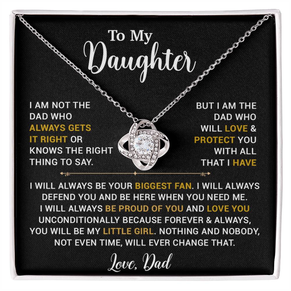 To My Daughter Necklace, Gift for Daughter from Dad, Father Daughter Necklace 13_4_Gold