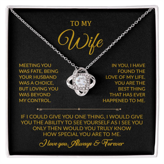 To My Wife Necklace, Gift For Wife, Anniversary Gift For Wife, Necklace For Wife 25_8_Gold