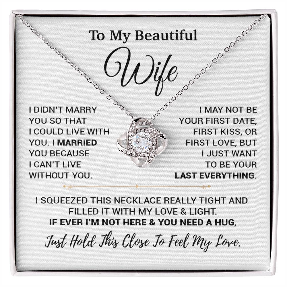 To My Wife Necklace, Christmas Gifts For Women, Anniversary Gift For Wife 7_9_White