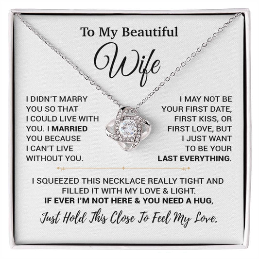 To My Wife Necklace, Christmas Gifts For Women, Anniversary Gift For Wife 7_9_White