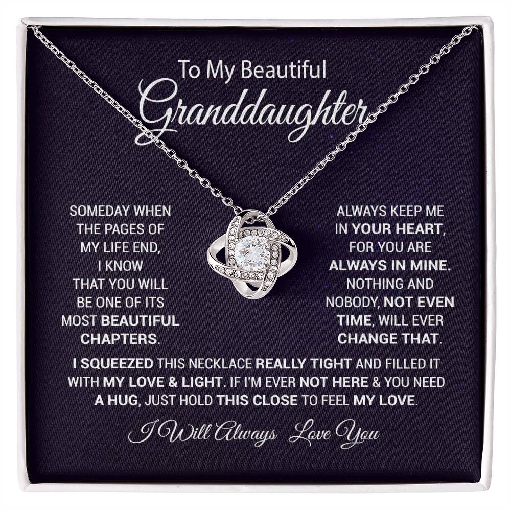 To My Granddaughter Necklace, Gift For Granddaughter, Christmas Gift