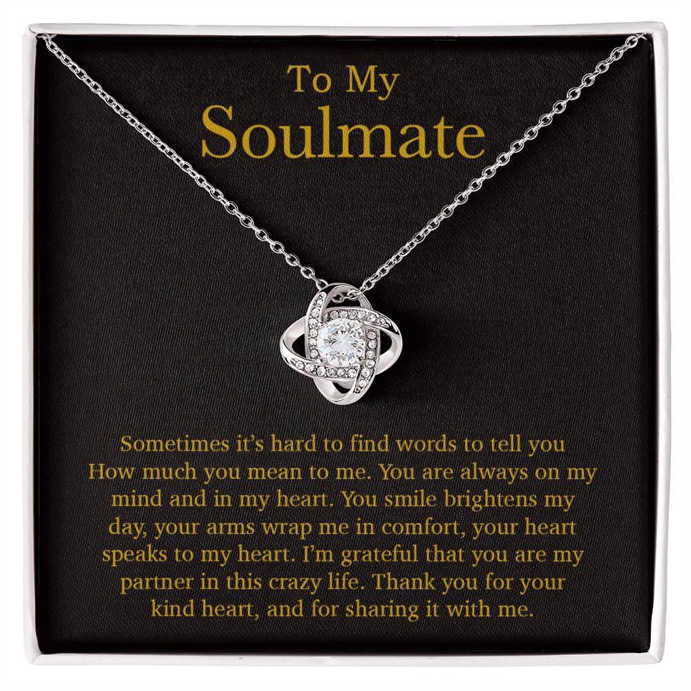 To My Soulmate Necklace, Valentines Day Gift, Soulmate Gifts, Birthday Gifts_Gold