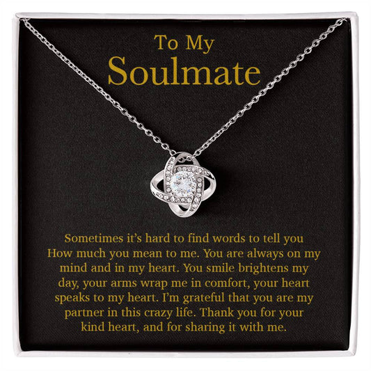 To My Soulmate Necklace, Valentines Day Gift, Soulmate Gifts, Birthday Gifts_Gold