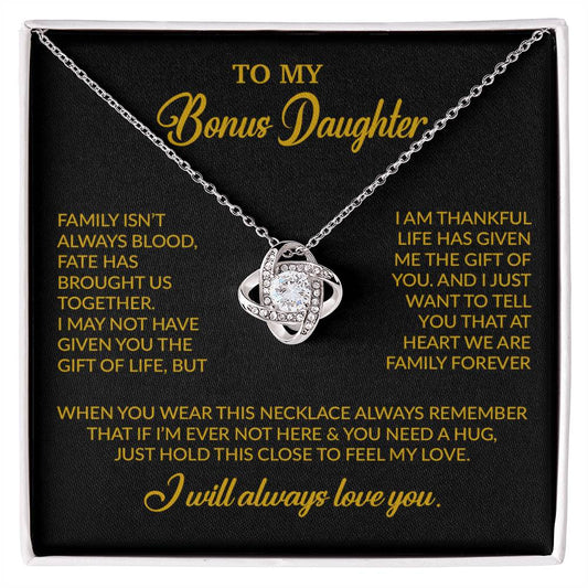To My Bonus Daughter Necklace, Gift for Bonus Daughter, Step Daughter Birthday 2_10_Gold