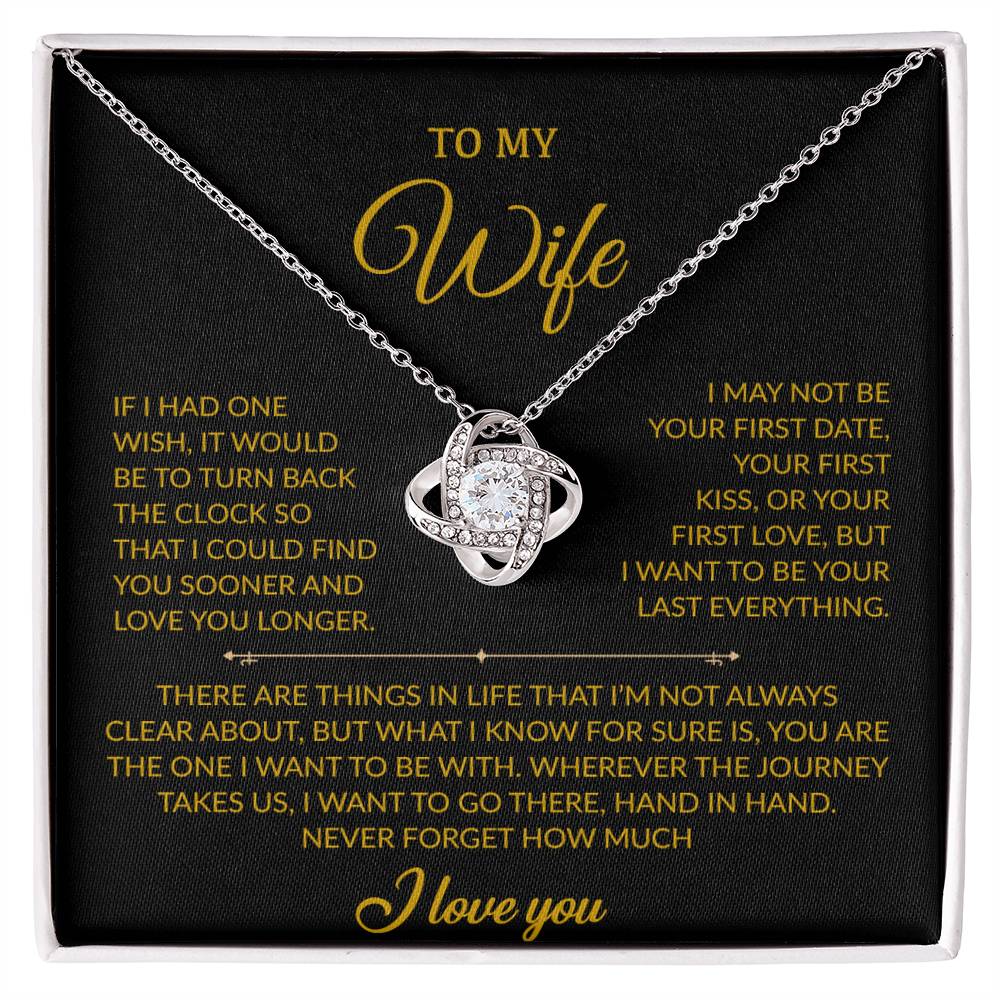 To My Wife Necklace, Gift For Wife, Anniversary Gift For Wife, Necklace For Wife 28_7_Gold