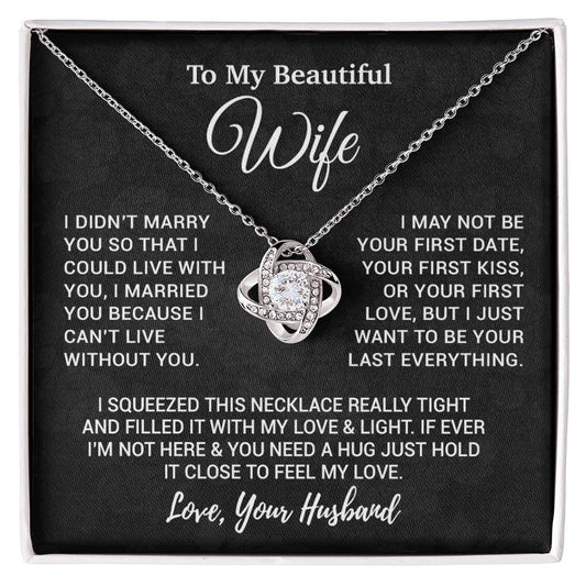 To My Wife Necklace, Christmas Gifts For Women, Anniversary Gift For Wife 23_9_Black