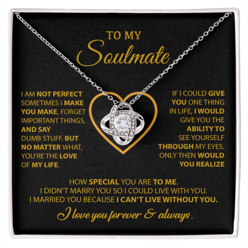 To My Soulmate Necklace, Gift For Wife From Husband, Valentines Gift For Wife 12_2_Gold