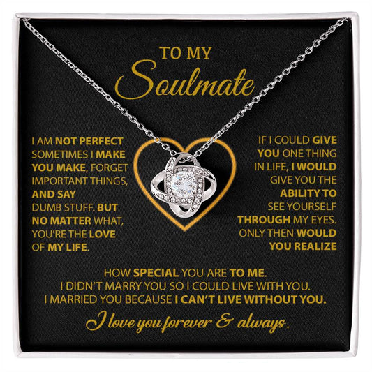 To My Soulmate Necklace, Gift For Wife From Husband, Valentines Gift For Wife 12_2_Gold