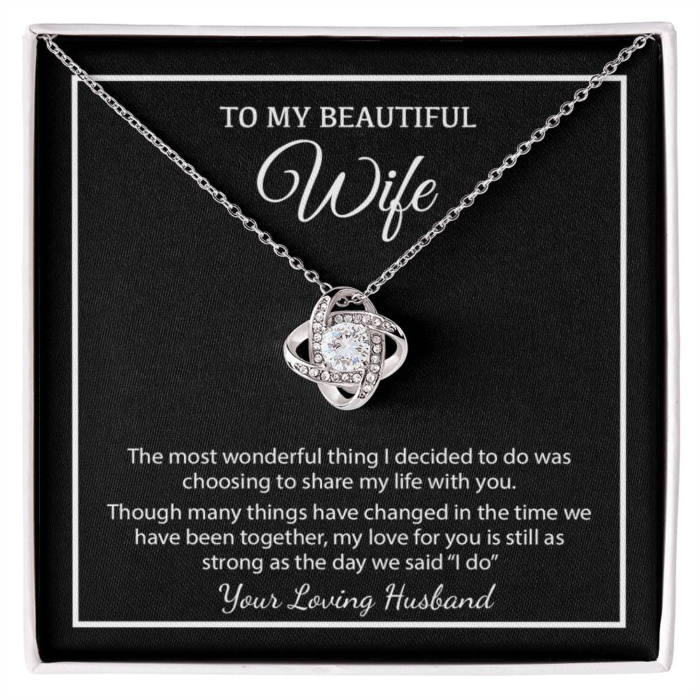 To My Wife Necklace, Christmas Gifts For Women, Anniversary Gift For Wife 5_12_White