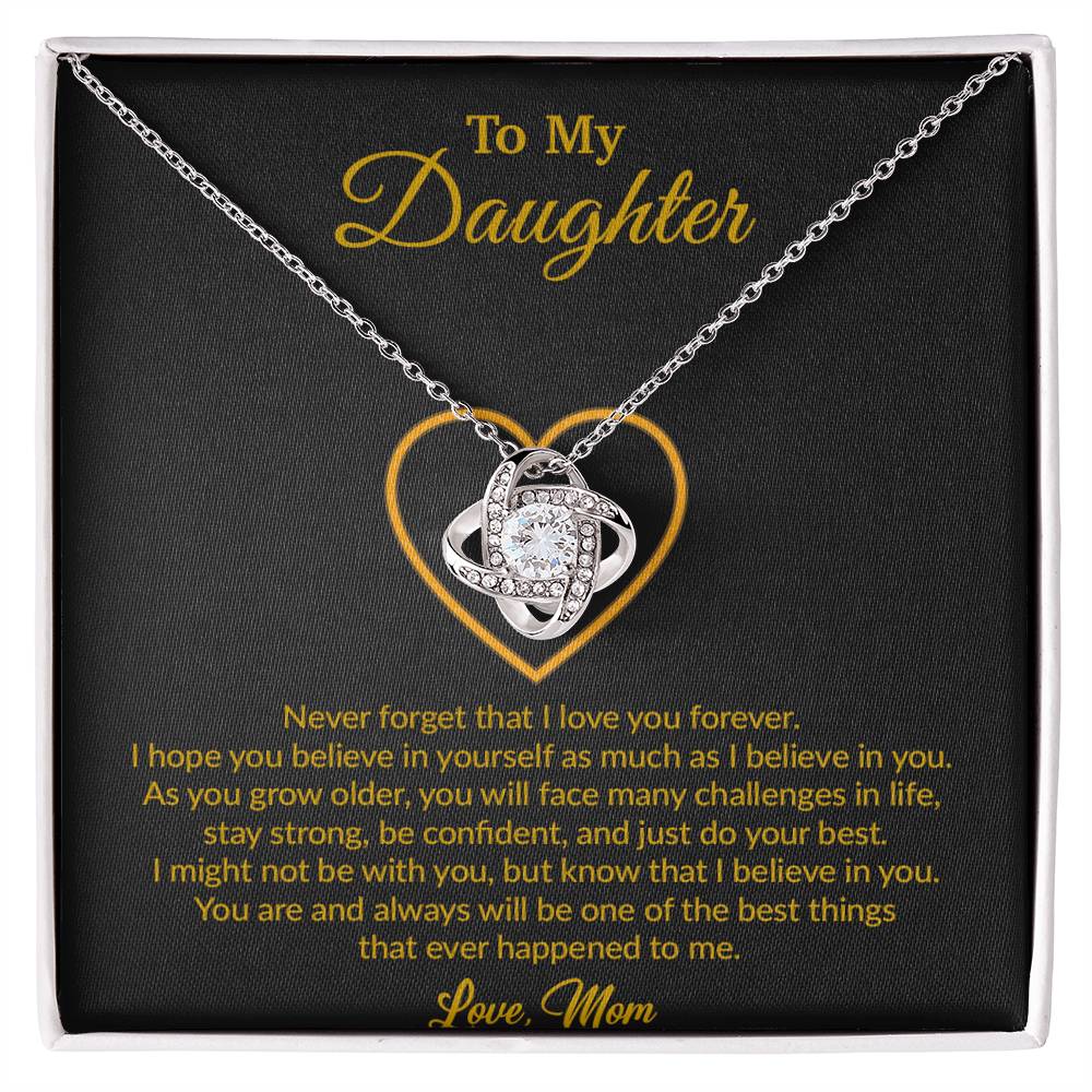 To My Daughter Necklace, Gift for Daughter from Mom, Mother Daughter Necklace 19_8_Gold