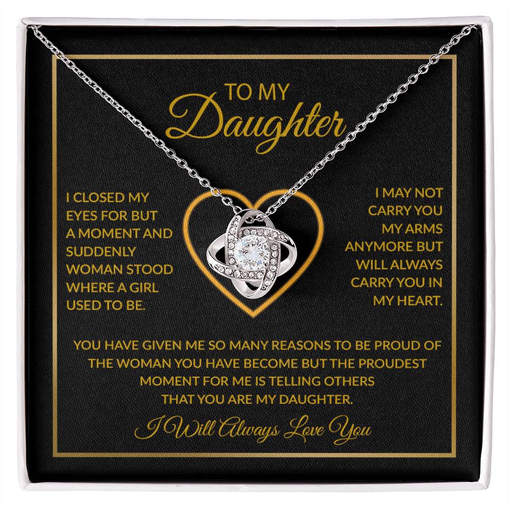 To My Daughter Necklace, Gift for Daughter from Dad, Daughter Father Necklace 27_11_Gold