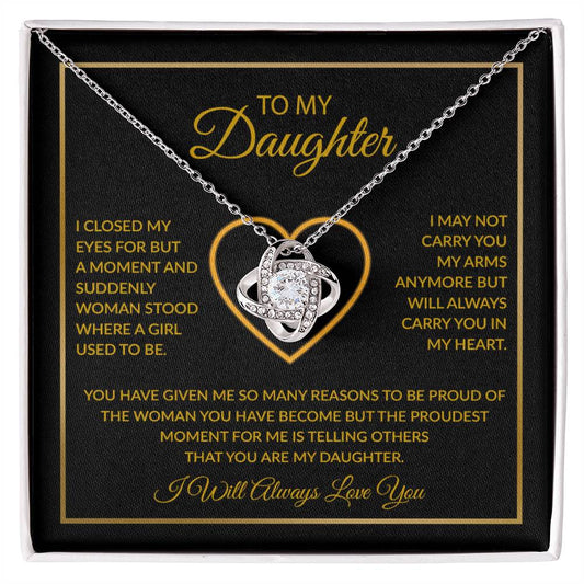 To My Daughter Necklace, Gift for Daughter from Dad, Daughter Father Necklace 27_11_Gold