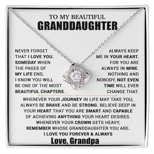 To My Granddaughter Necklace, Granddaughter Gift from Grandpa, Christmas Gift 11_10
