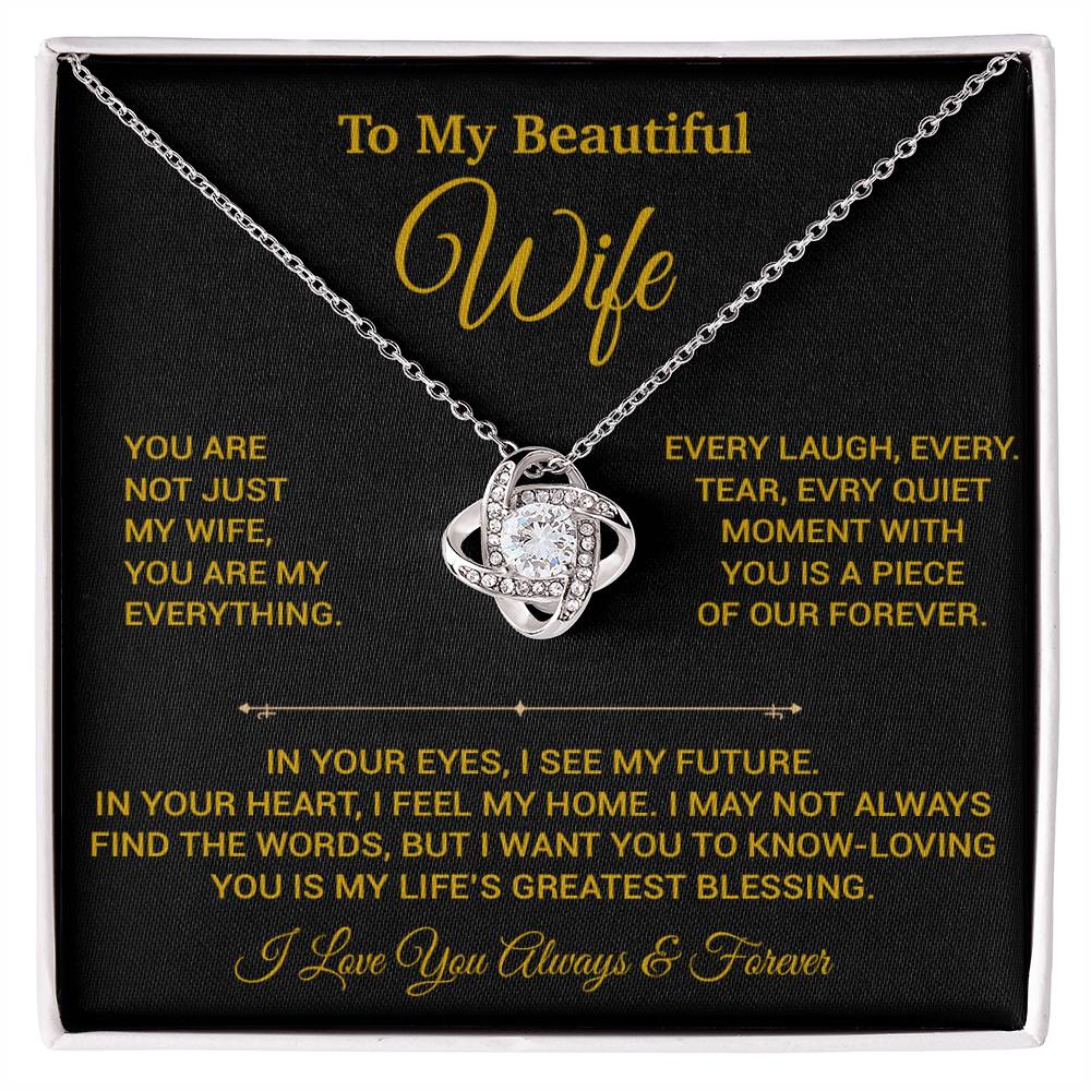 To My Wife Necklace, Christmas Gifts For Women, Anniversary Gift For Wife 10_9_Gold