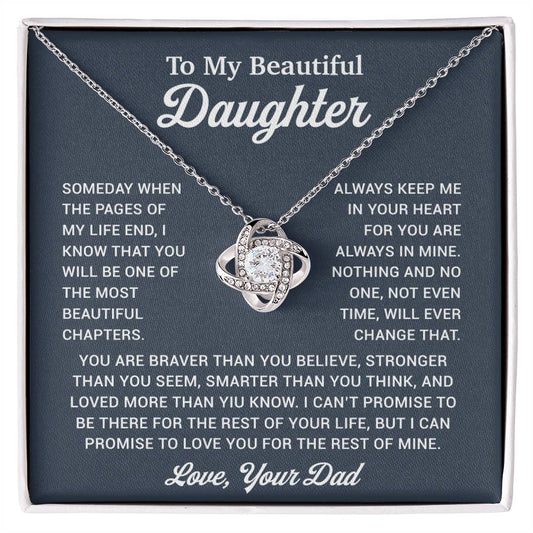 To My Daughter Necklace, Gift for Daughter from Dad, Father Daughter Necklace 9_12