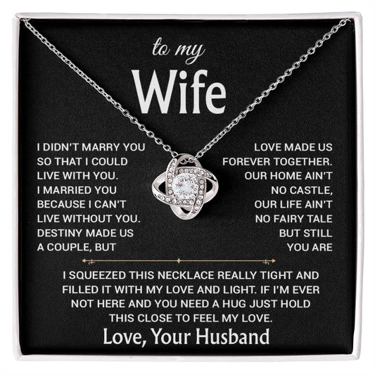 To My Wife Necklace, Christmas Gifts For Women, Anniversary Gift For Wife 17_12_Black