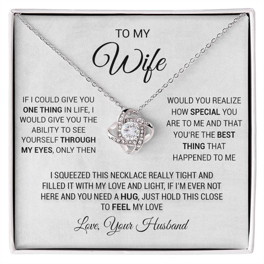 To My Wife Necklace, Gift For Wife, Anniversary Gift For Wife, Christmas Gift 1_5_White