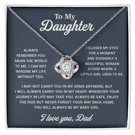 To My Daughter Necklace, Gift for Daughter from Dad, Father Daughter Necklace 2_12