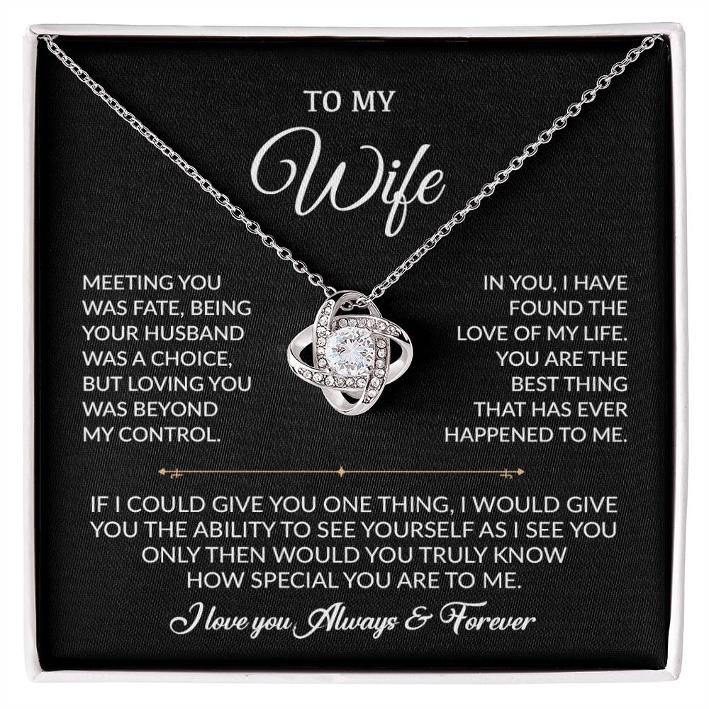 To My Wife Necklace, Gift For Wife, Anniversary Gift For Wife, Necklace For Wife 25_8_Black