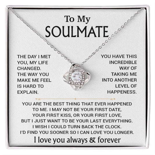 To My Soulmate Necklace, Soulmate Gift, Gift For Girlfriend, Christmas Gift 26_8_WHITE