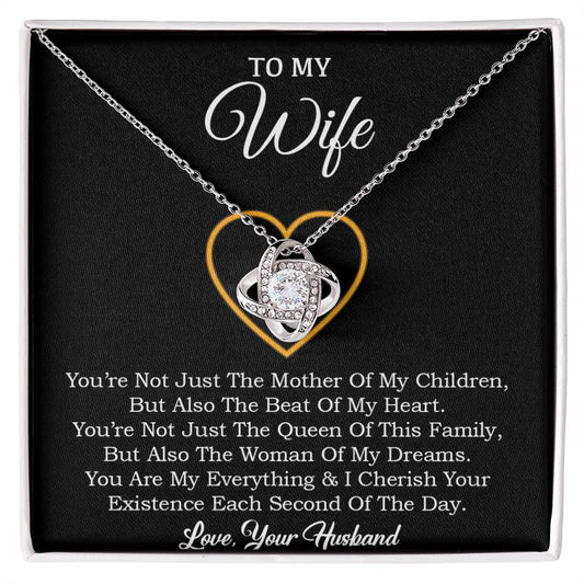 To My Wife Necklace, Gift For Wife, Anniversary Gift For Wife, Necklace For Wife 30_1_Black