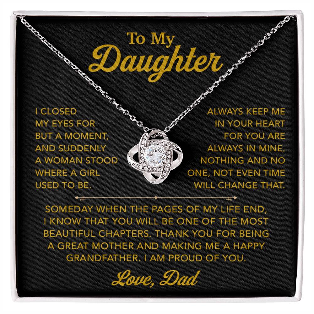 To My Daughter Necklace, Gift for Daughter from Dad, Father Daughter Necklace 26_12_Gold